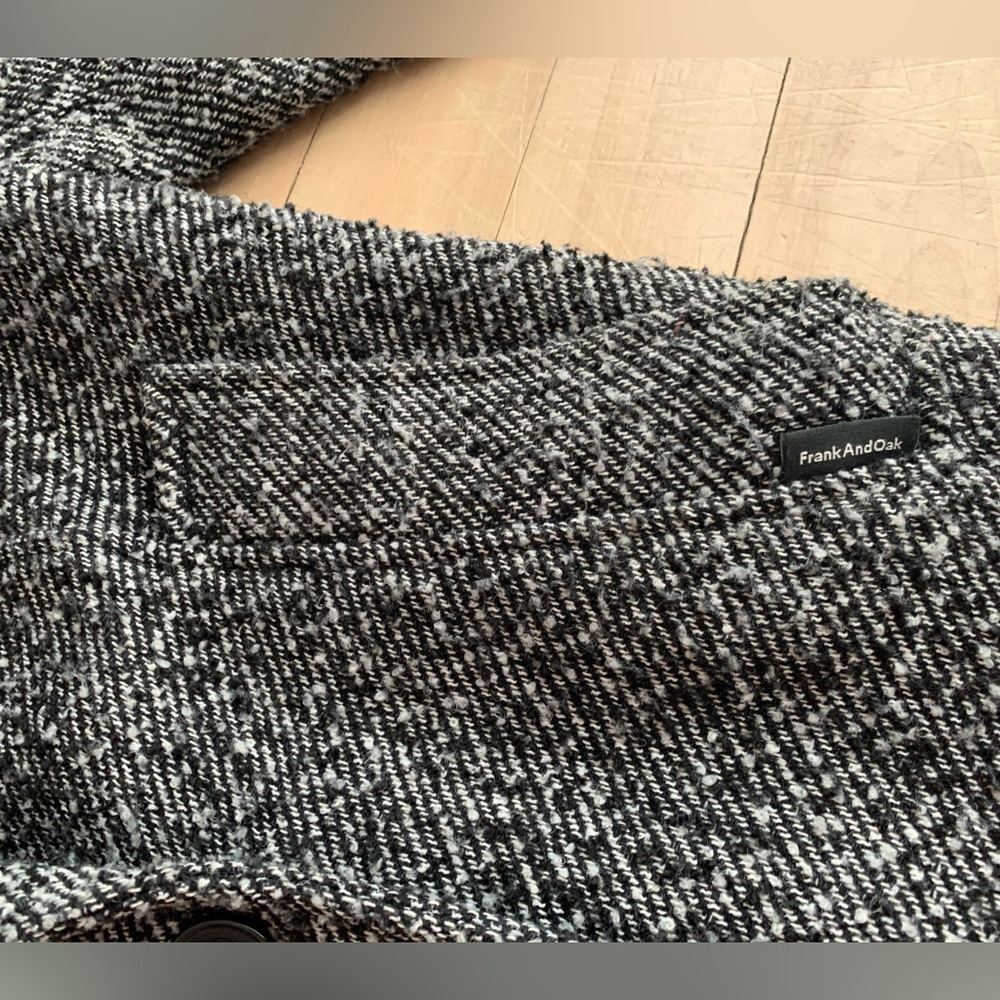 FRANK & OAK - Marled Wool Double-Breast Coat - Picture 4 of 11